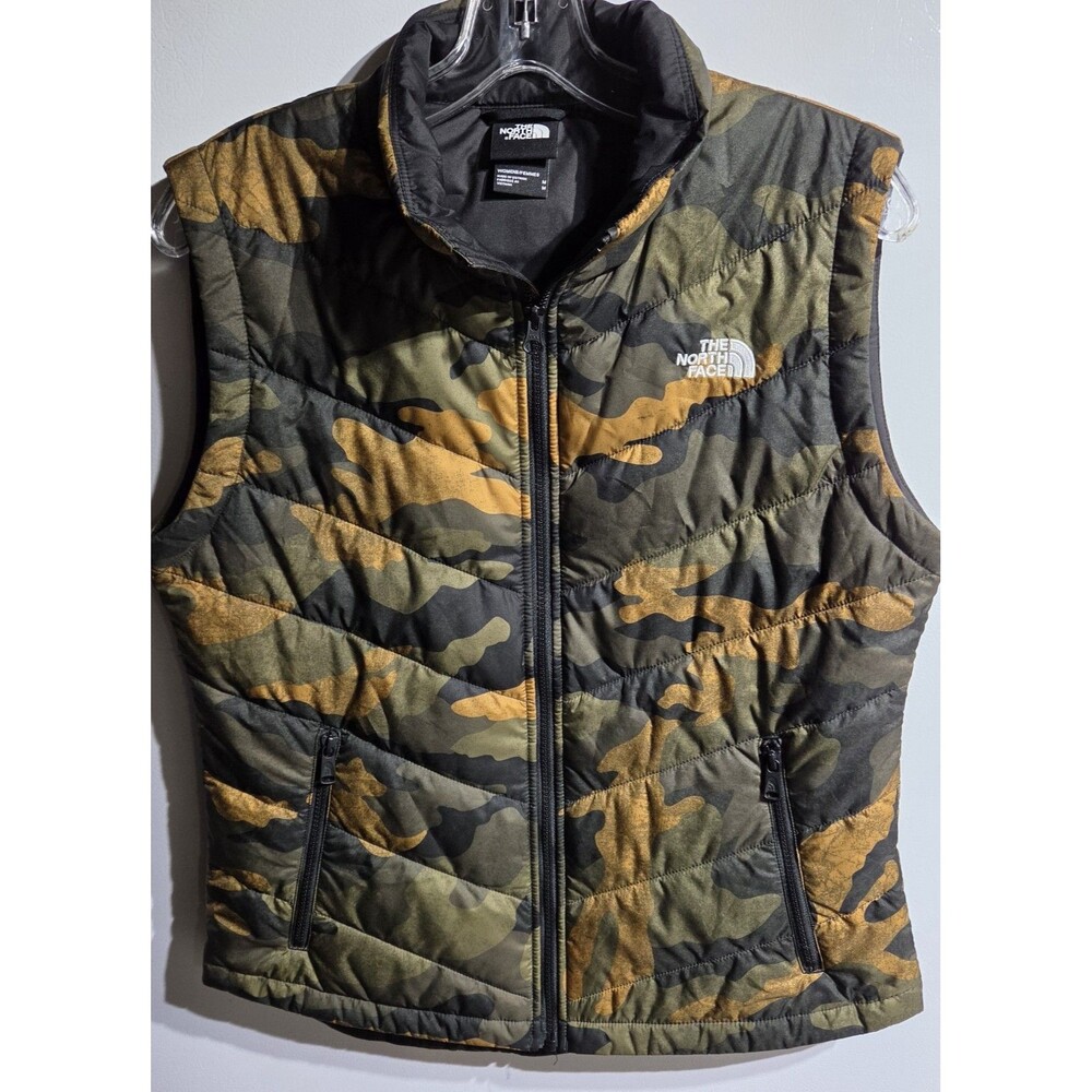 The North Face Vest Womens Medium Vest Camo Tamburello 2 Insulated Full Zip
